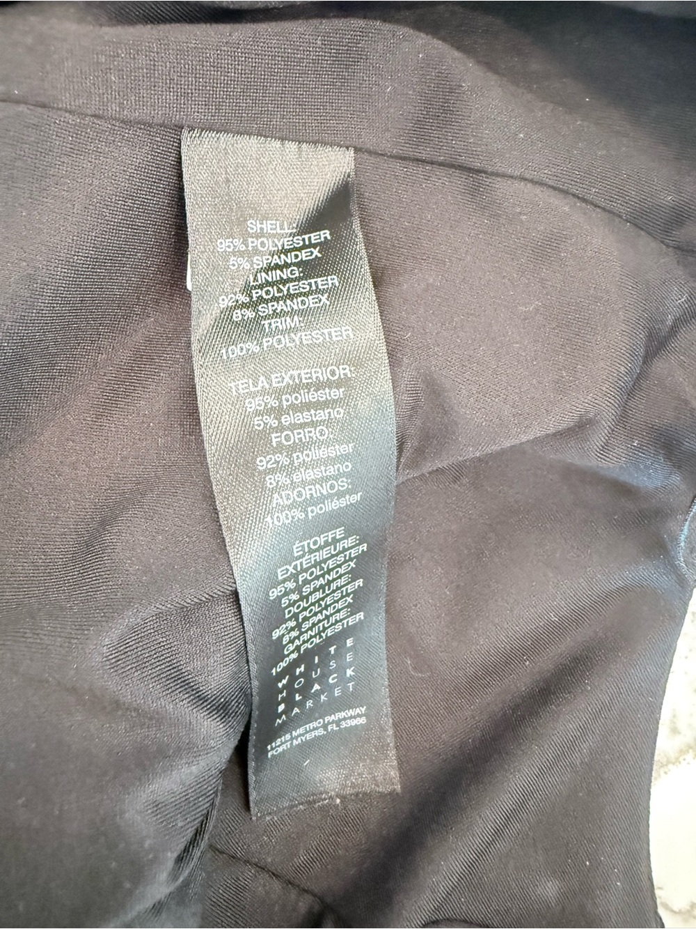 White House Black Market Black Midi Dress with Pink & Blue Floral Print - Picture 5 of 5